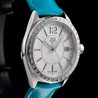 Tag Heuer Formula 1 Quartz Diamonds Mother of Pearl Dial Blue Leather Strap Watch for Women - WBJ131A.FC8256