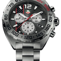 Tag Heuer Formula 1 Chronograph Grey Dial Silver Steel Strap Watch for Men - CAZ1114.BA0877