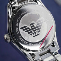 Emporio Armani AR0680 Men's Valente Black Dial Stainless Steel Watch