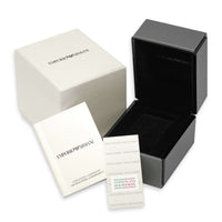 Emporio Armani AR0680 Men's Valente Black Dial Stainless Steel Watch
