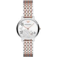 Emporio Armani AR11113 Ladies Silver Rose Gold Watch