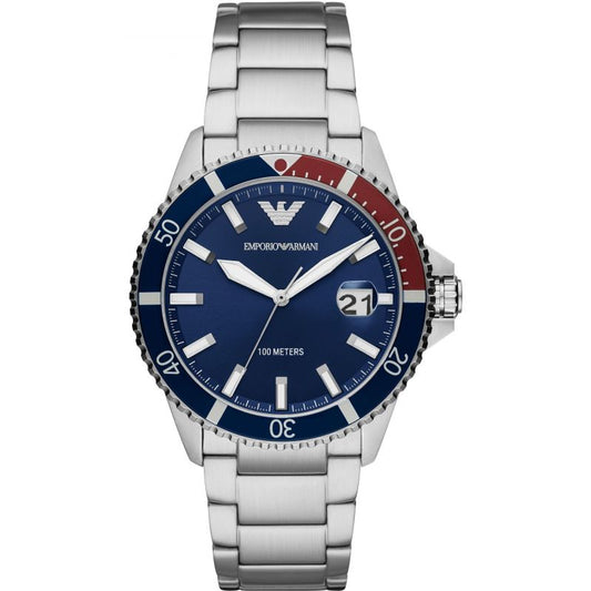 Emporio Armani AR11339 Men's Diver Steel Blue Watch
