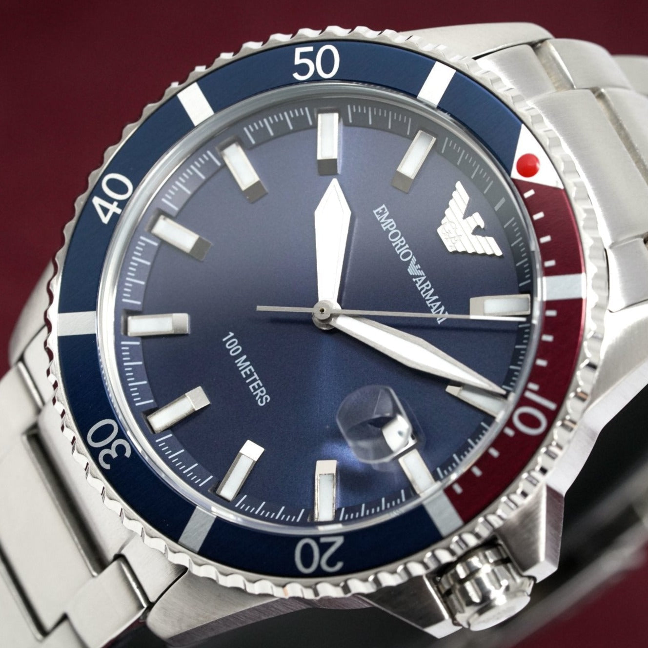 Emporio Armani AR11339 Men's Diver Steel Blue Watch