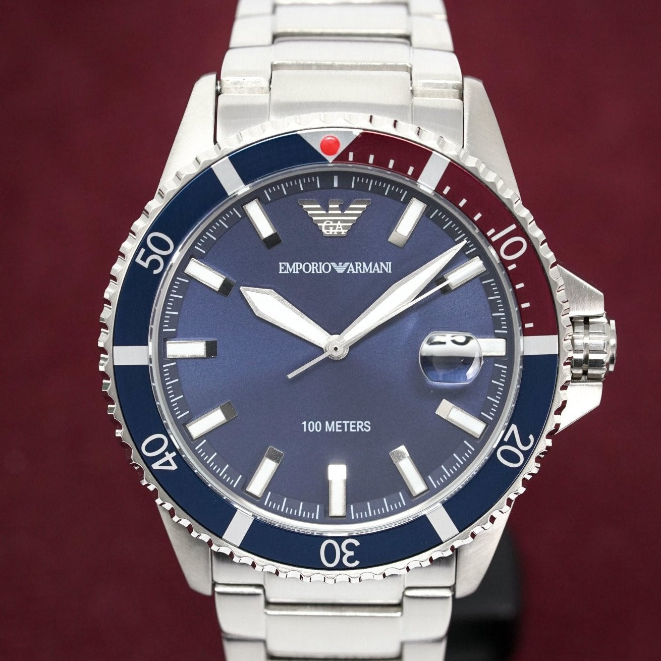 Emporio Armani AR11339 Men's Diver Steel Blue Watch