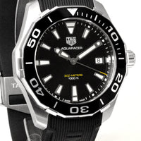 Tag Heuer Aquaracer Black Dial Black Rubber Strap Watch for Men - WAY111A.FT6151