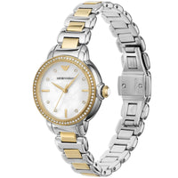 Emporio Armani Mia Quartz Mother of Pearl Dial Two Tone Steel Strap Watch For Women - AR11524