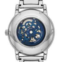 Emporio Armani Meccanico Automatic Silver Dial Silver Steel Strap Watch for Men - AR60006