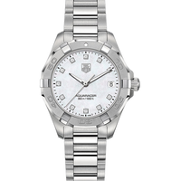 Tag Heuer Aquaracer Diamonds Mother of Pearl Dial Silver Steel Strap Watch for Women - WBD131B.BA0748