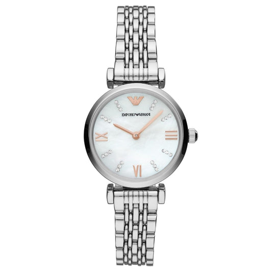 Emporio Armani AR11204 Ladies Automatic T-Bar Gianni Silver Watch