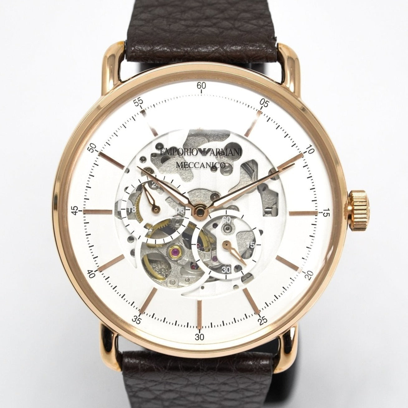 Emporio Armani AR60027 Men's Automatic Meccanico Skeleton Watch