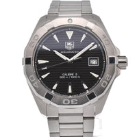 Tag Heuer Aquaracer Automatic Black Dial Silver Steel Strap Watch for Men - WAY2110.BA0928