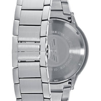 Emporio Armani Meccanico Automatic Blue Dial Silver Steel Strap Watch For Men - AR60059