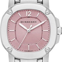 Burberry The Britain Pink Dial Silver Steel Strap Watch for Women - BBY1704