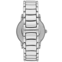 Emporio Armani Meccanico Automatic Skeleton Black Dial Silver Steel Strap Watch For Men - AR60021