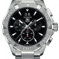 Tag Heuer Aquaracer Chronograph Black Dial Silver Steel Strap Watch for Men - CAY1110.BA0927