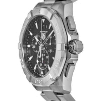 Tag Heuer Aquaracer Chronograph Black Dial Silver Steel Strap Watch for Men - CAY1110.BA0927