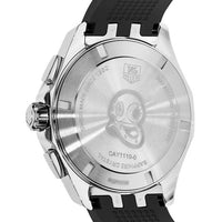 Tag Heuer Aquaracer Chronograph White Dial Black Rubber Strap Watch for Men - CAY1111.FT6041
