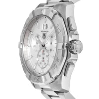 Tag Heuer Aquaracer White Dial Silver Steel Strap Watch for Men - CAY1111.BA0927