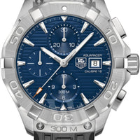 Tag Heuer Aquaracer Chronograph Blue Dial Black Rubber Strap Watch for Men - CAY2112.FT6041