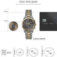 Emporio Armani Paolo Chronograph Grey Dial Two Tone Steel Strap Watch For Men - AR11527