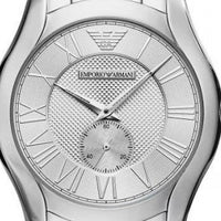 Emporio Armani Dress Quartz Silver Dial Silver Steel Strap Watch For Men - AR11084