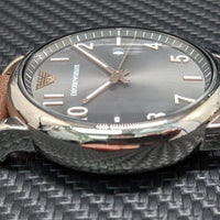 Emporio Armani Luigi Quartz Gray Dial Brown Leather Strap Watch For Men - AR11070
