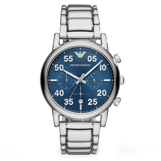 Emporio Armani AR11132 Men's Luigi Silver Chronograph Watch
