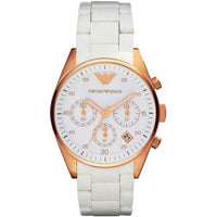 Emporio Armani AR5919 Men's Tazio White Chronograph Watch