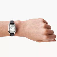 Emporio Armani Gioia Analog Mother of Pearl Dial Black Leather Strap Watch For Women - AR11148