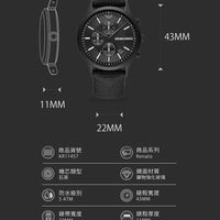 Emporio Armani Renato Chronograph Black Dial Black Nylon Strap Watch For Men - AR11457