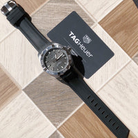 Tag Heuer Aquaracer Caliber 5 Automatic Black Dial Black Rubber Strap Watch for Men - WAY2113.FT8021