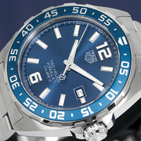 Tag Heuer Formula 1 Bucherer Blue Edition Blue Dial Silver Steel Strap Watch for Men - WAZ2015.BA0842
