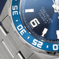 Tag Heuer Formula 1 Bucherer Blue Edition Blue Dial Silver Steel Strap Watch for Men - WAZ2015.BA0842