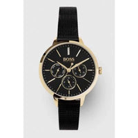 Hugo Boss Women's 1502601 Symphony Gold-Tone and Black Mesh Bracelet Watch