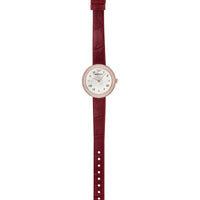 Emporio Armani Rosa Two Hand White Dial Red Leather Strap Watch For Women - AR11357
