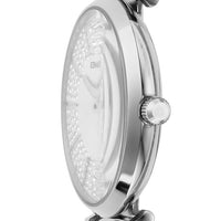 Emporio Armani Gianni T-Bar Quartz Silver Dial Silver Steel Strap Watch For Women - AR11445