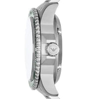 Emporio Armani Diver Automatic Green Dial Silver Steel Strap Watch For Men - AR60061
