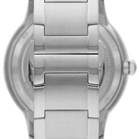 Emporio Armani Meccanico Automatic Black Dial Silver Steel Strap Watch For Men - AR60055