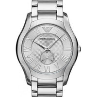 Emporio Armani Dress Quartz Silver Dial Silver Steel Strap Watch For Men - AR11084