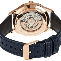 Emporio Armani Luigi Automatic Silver Dial Black Leather Strap Watch For Men - AR60013