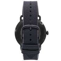 Emporio Armani Aviator Chronograph Black Dial Black Leather Strap Watch For Men - AR60028