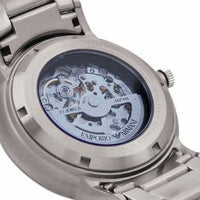 Emporio Armani Renato Automatic Blue Dial Silver Steel Strap Watch For Men - AR60037