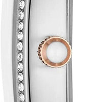Emporio Armani Gianni T Bar White Mother Of Pearl Dial Two Tone Steel Strap Watch For Women - AR11519