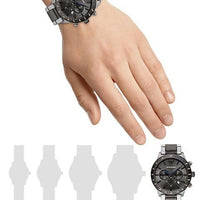Emporio Armani Chronograph Grey Dial Two Tone Steel Strap Watch For Men - AR11391