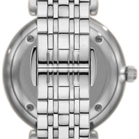 Emporio Armani Gianni T-Bar Quartz Silver Dial Silver Steel Strap Watch For Women - AR11445