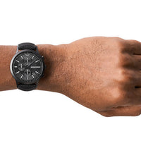 Emporio Armani Renato Chronograph Black Dial Black Nylon Strap Watch For Men - AR11457