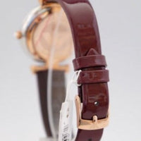 Emporio Armani Gianni T-Bar Quartz Silver Dial Brown Leather Strap Watch For Women - AR11061