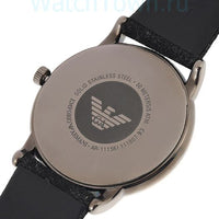 Emporio Armani Luigi Analog Brown Dial Black Leather Strap Watch For Men - AR11156