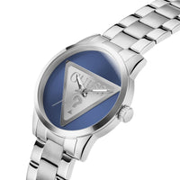 Guess Gents Badge Silver Tone Stainless Steel Watch GW0782G3