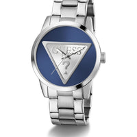 Guess Gents Badge Silver Tone Stainless Steel Watch GW0782G3